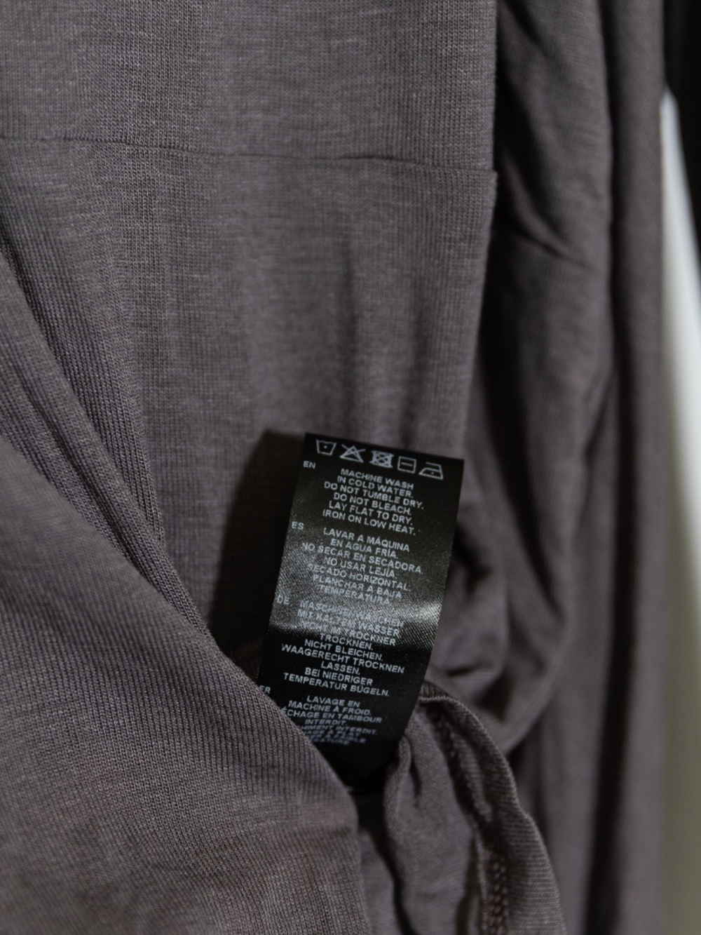 NEW Marcello Oslo Sheer European Jersey Hooded Knit Tunic Sweater Anthracite L - Picture 3 of 4